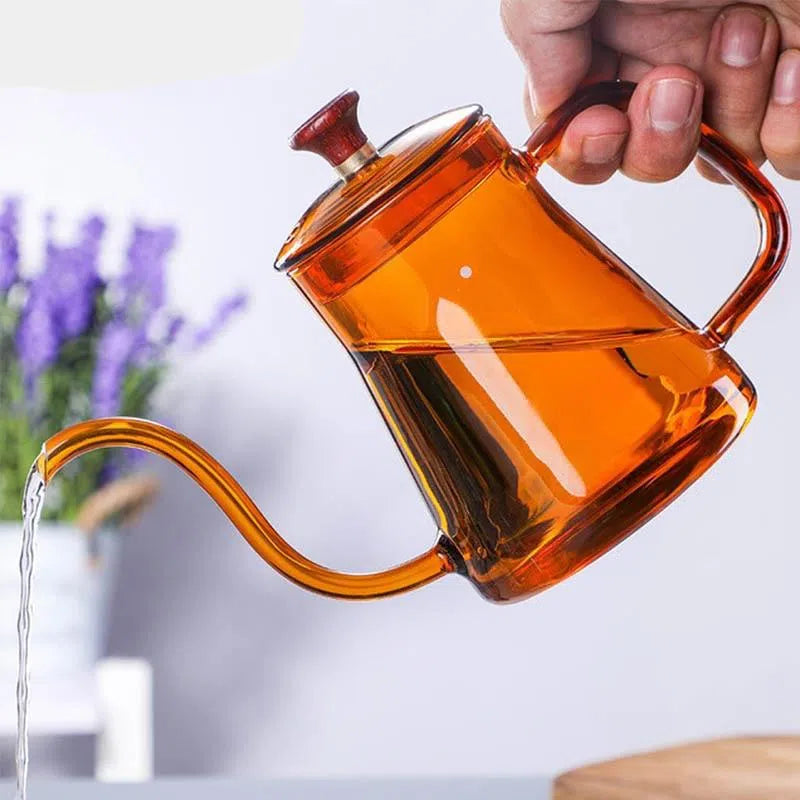 Bule de Vidro Longo com Bico Fino - 350ml ou 600ml - Coleção Arco-Íris