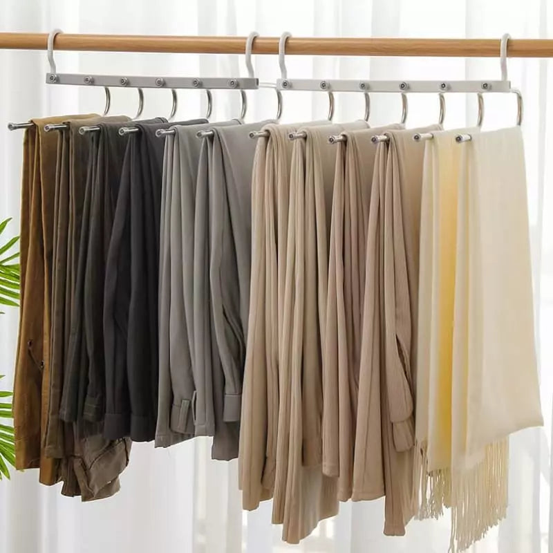 Cabide Multifuncional para Calças 6 em 1 - Organizador de Roupa