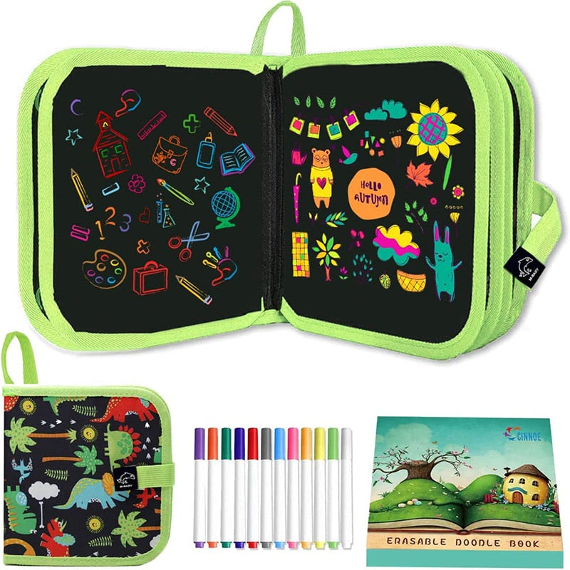 Caderno de Desenho Apagável Reutilizável - Ideal para Criatividade Sem Limites