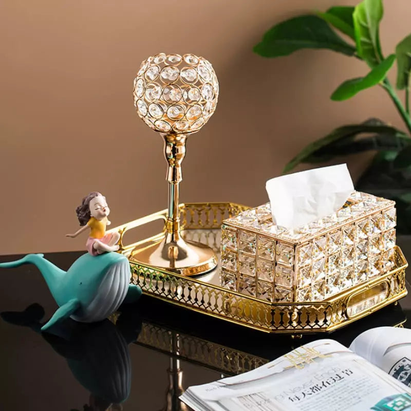 Caixa Luxuosa para Lenços Umedecidos e Lenços de Papel - Organizador Prático