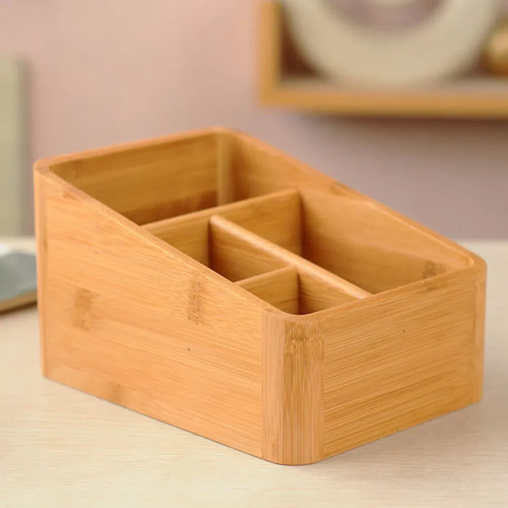 Caixa Organizadora de Bambu para Armazenamento e Decoração