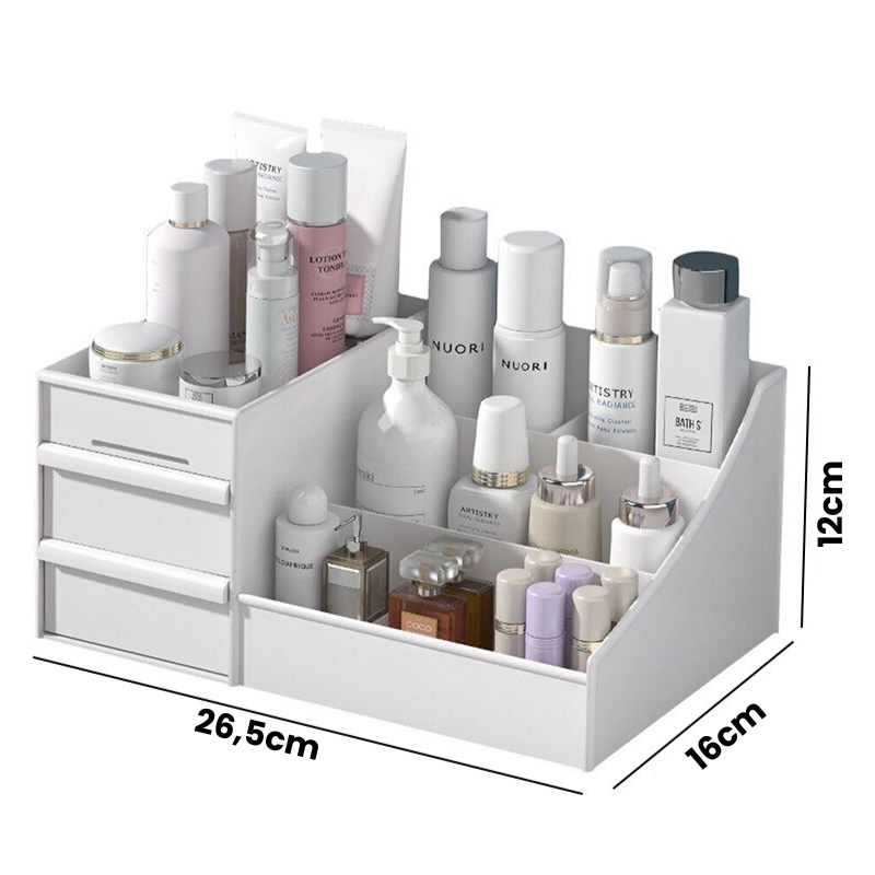 Caixa Organizadora de Maquiagem com Gavetas - Organizadores de Beleza