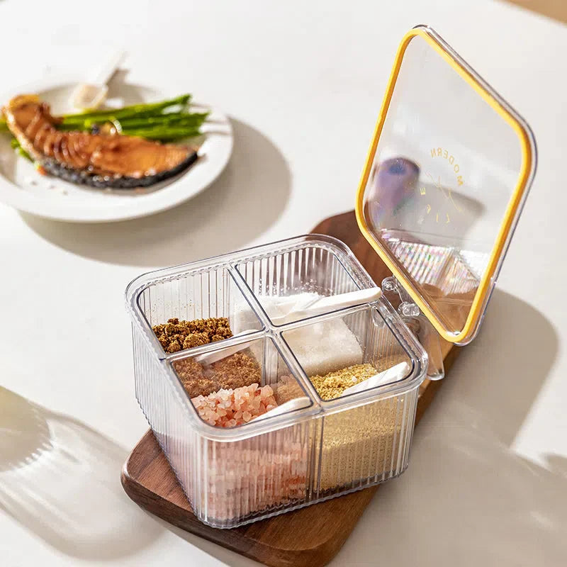 Caixa Organizadora de Temperos 4 em 1 - Prática e Compacta