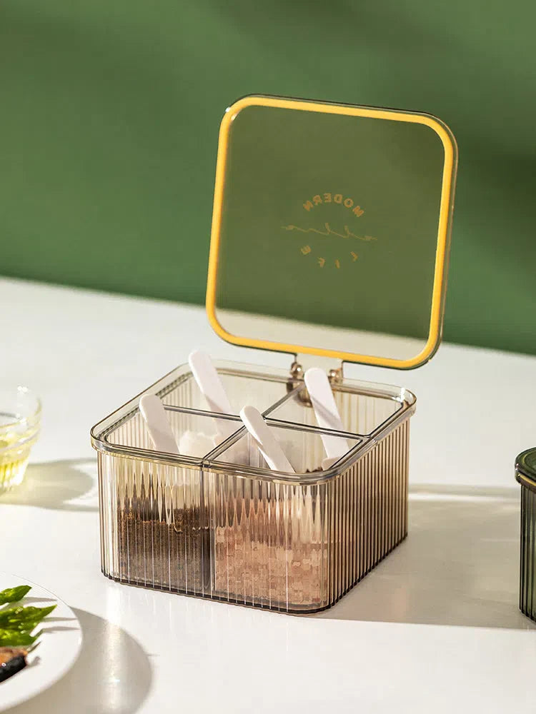 Caixa Organizadora de Temperos 4 em 1 - Prática e Compacta