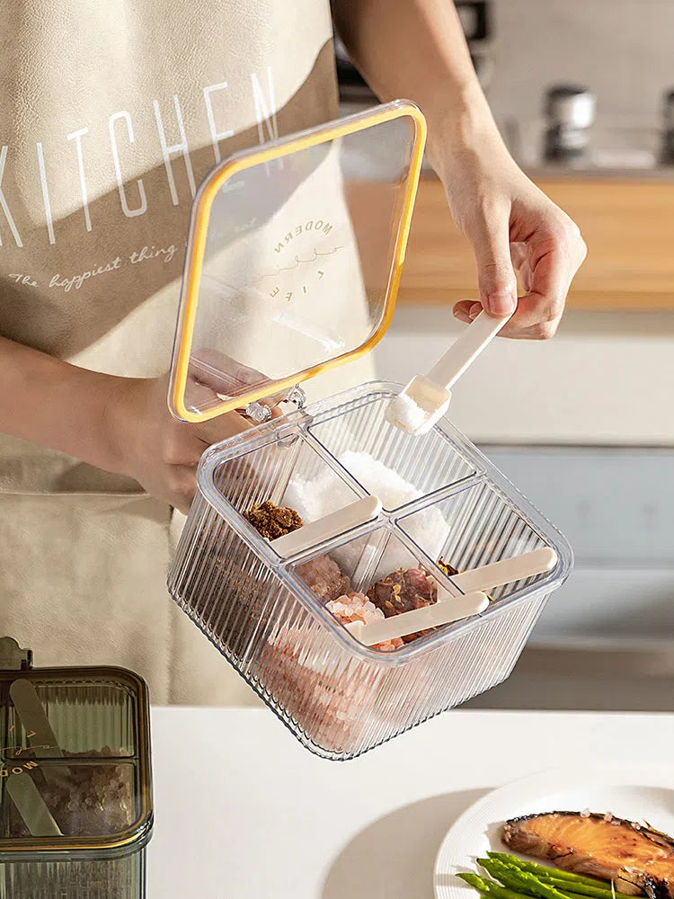 Caixa Organizadora de Temperos 4 em 1 - Prática e Compacta