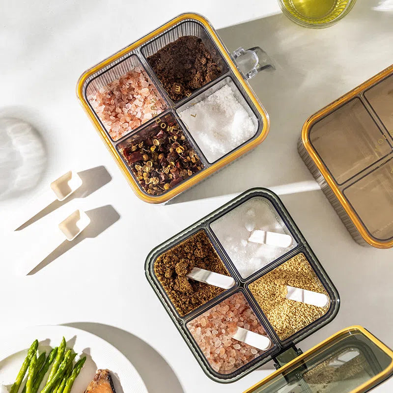 Caixa Organizadora de Temperos 4 em 1 - Prática e Compacta