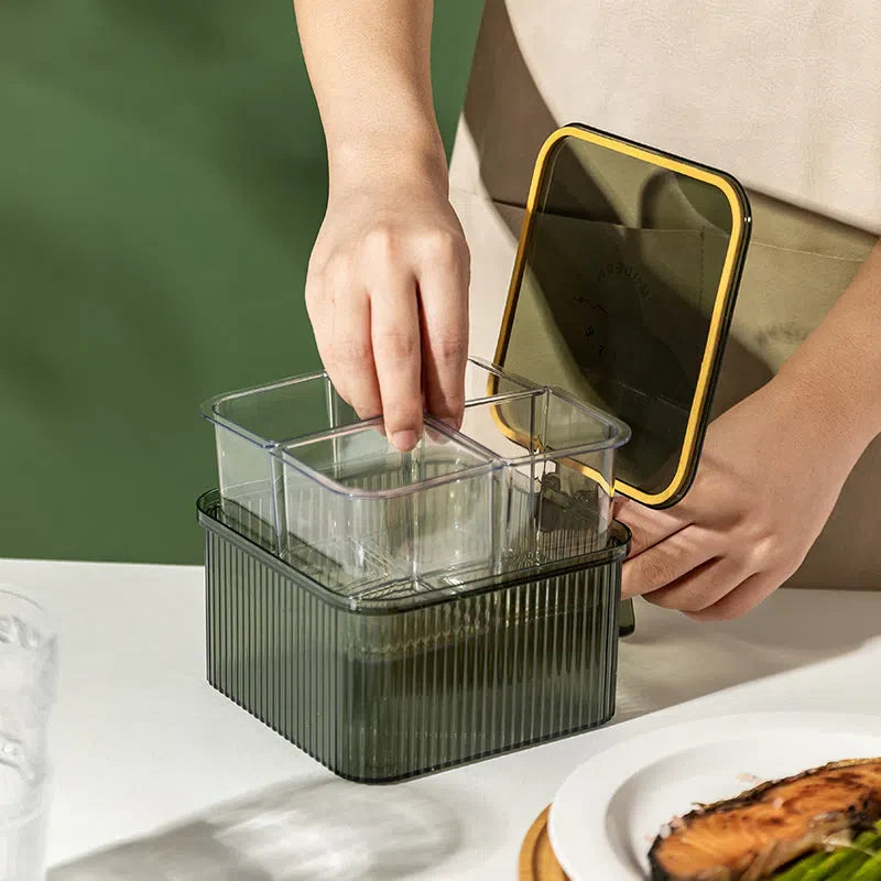 Caixa Organizadora de Temperos 4 em 1 - Prática e Compacta