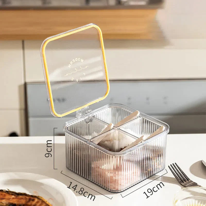 Caixa Organizadora de Temperos 4 em 1 - Prática e Compacta