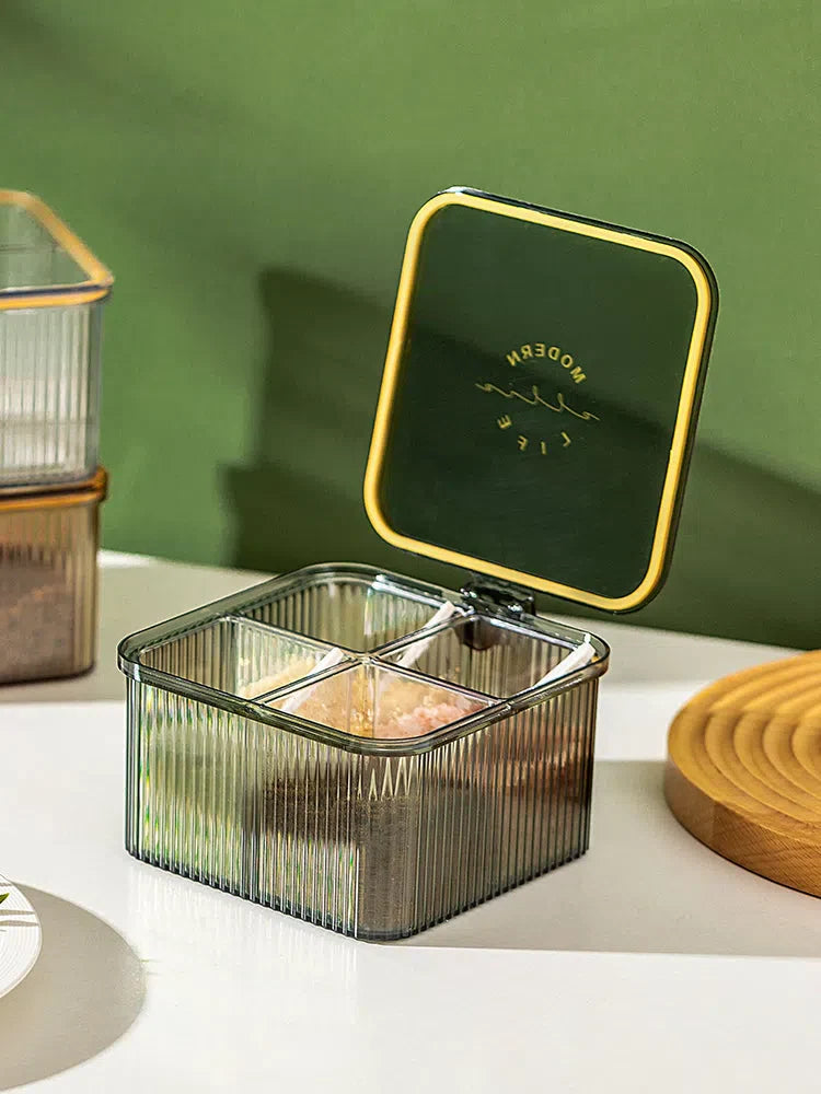 Caixa Organizadora de Temperos 4 em 1 - Prática e Compacta