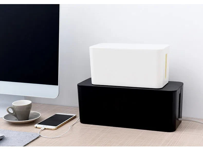 Caixa Organizadora para Fios e Plugues – Armazenamento Prático e Eficiente