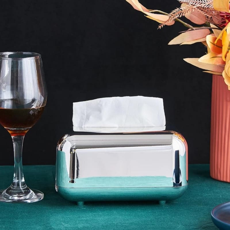 Caixa Organizadora para Lenços Umedecidos e Papel Cromado