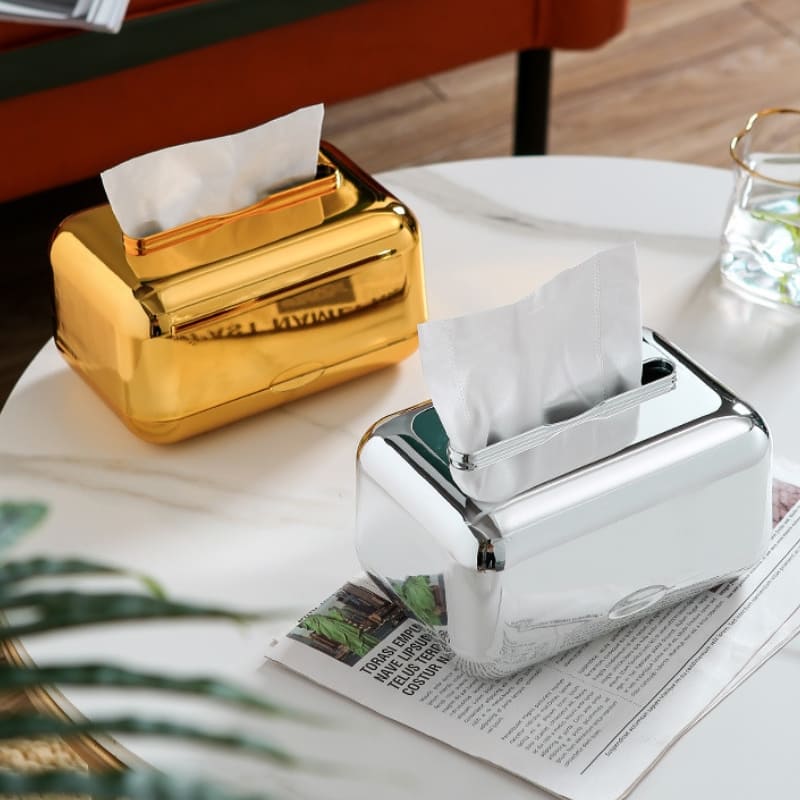 Caixa Organizadora para Lenços Umedecidos e Papel Cromado