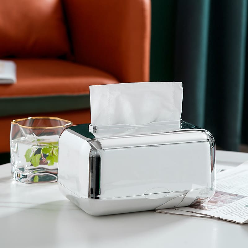 Caixa Organizadora para Lenços Umedecidos e Papel Cromado