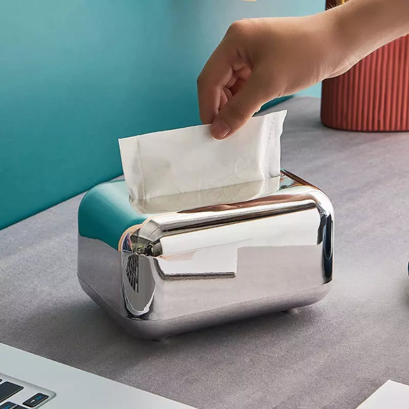 Caixa Organizadora para Lenços Umedecidos e Papel Cromado