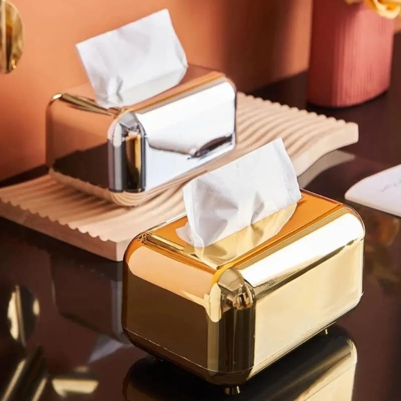Caixa Organizadora para Lenços Umedecidos e Papel Cromado