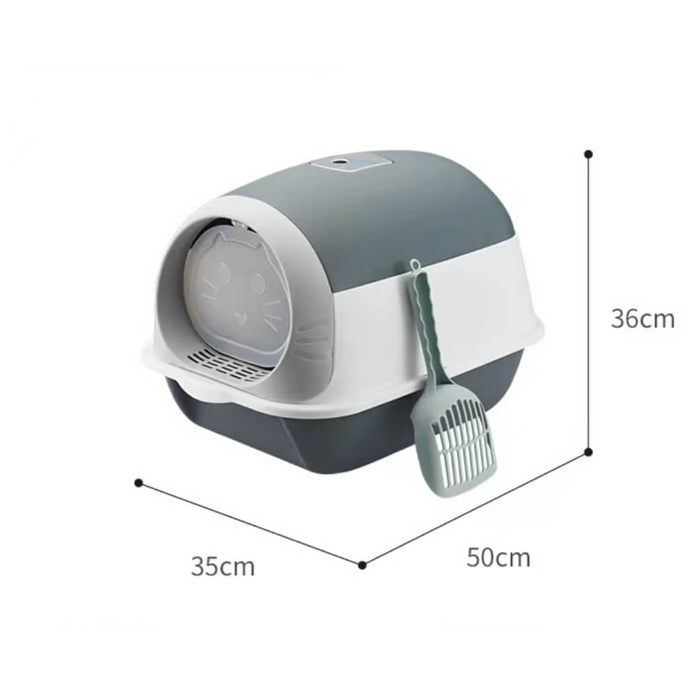 Caixa de Areia para Gatos com Tampa e Pá Coletora Inclusa