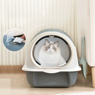 Caixa de Areia para Gatos com Tampa e Pá Coletora Inclusa