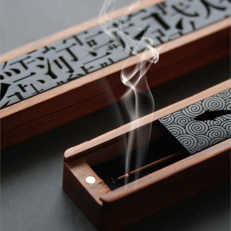 Caixa de Madeira para Incenso Aromaterapia - Incensário Decorativo
