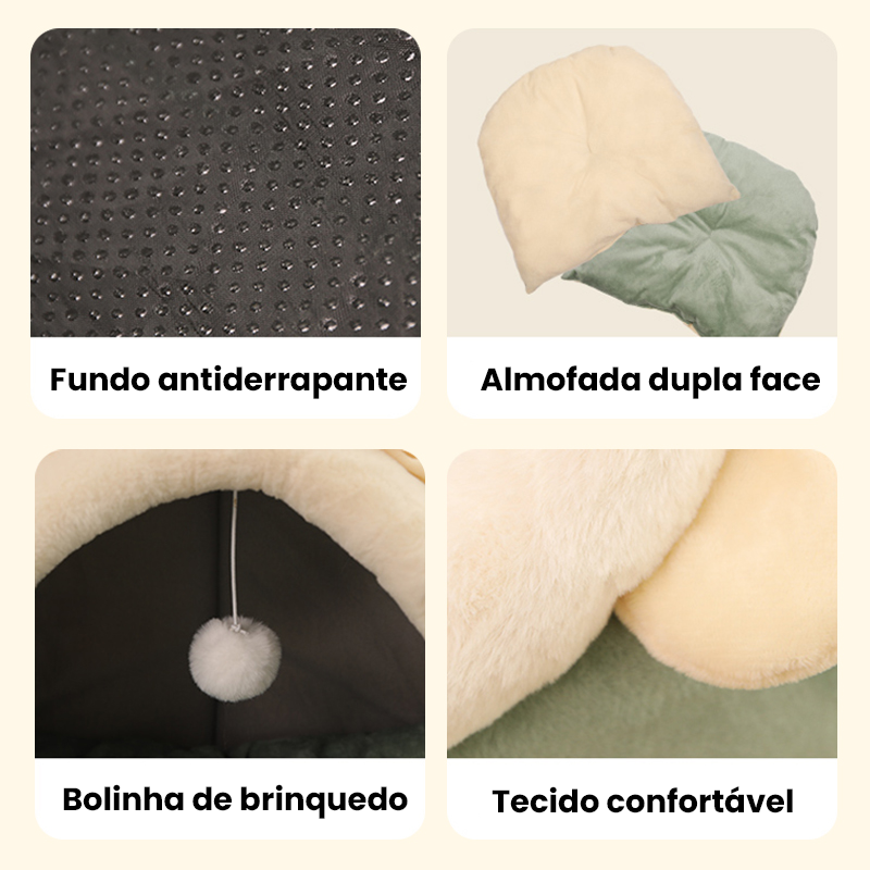 Cama para Gatos Toca de Peluche Suave y Cómoda