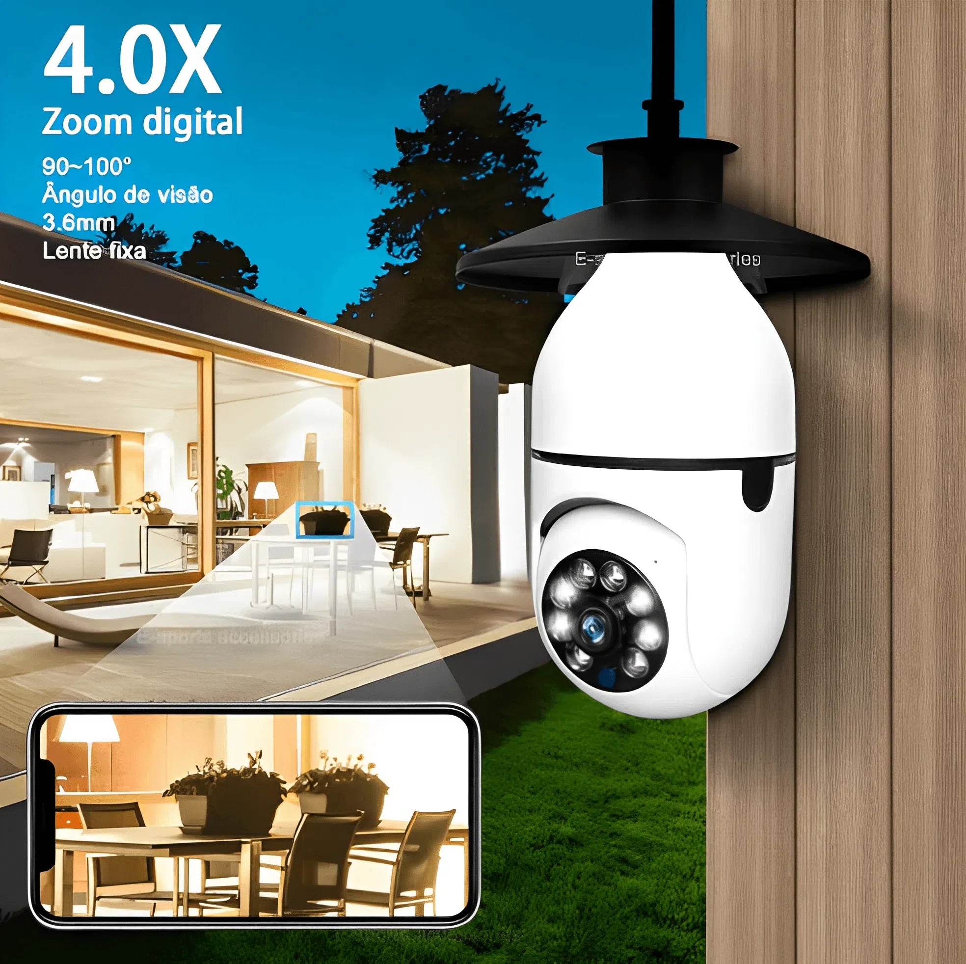 Câmera Wi-Fi Espiã 360º com Frete Grátis