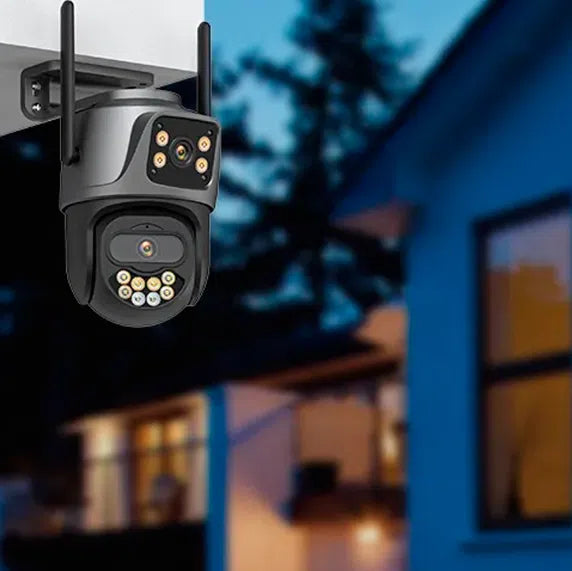 Câmera de Segurança Dual Vision 360 Ultra HD 4K com Visão Noturna e Conectividade Wi-Fi