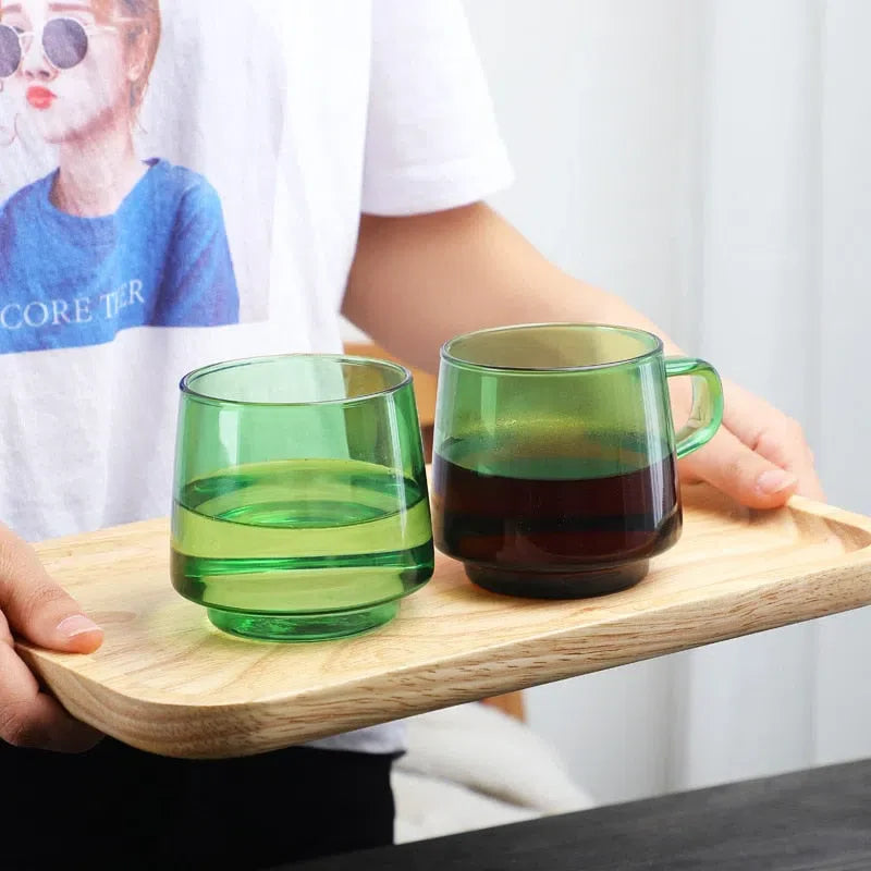 Caneca de Vidro Borossilicato 300 ml - Coleção Arco-Íris