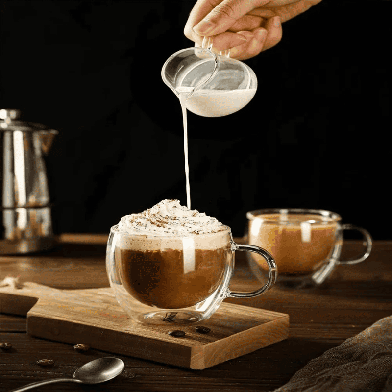 Caneca de Vidro com Parede Dupla para Café e Chá - Ideal para Cantinho do Café