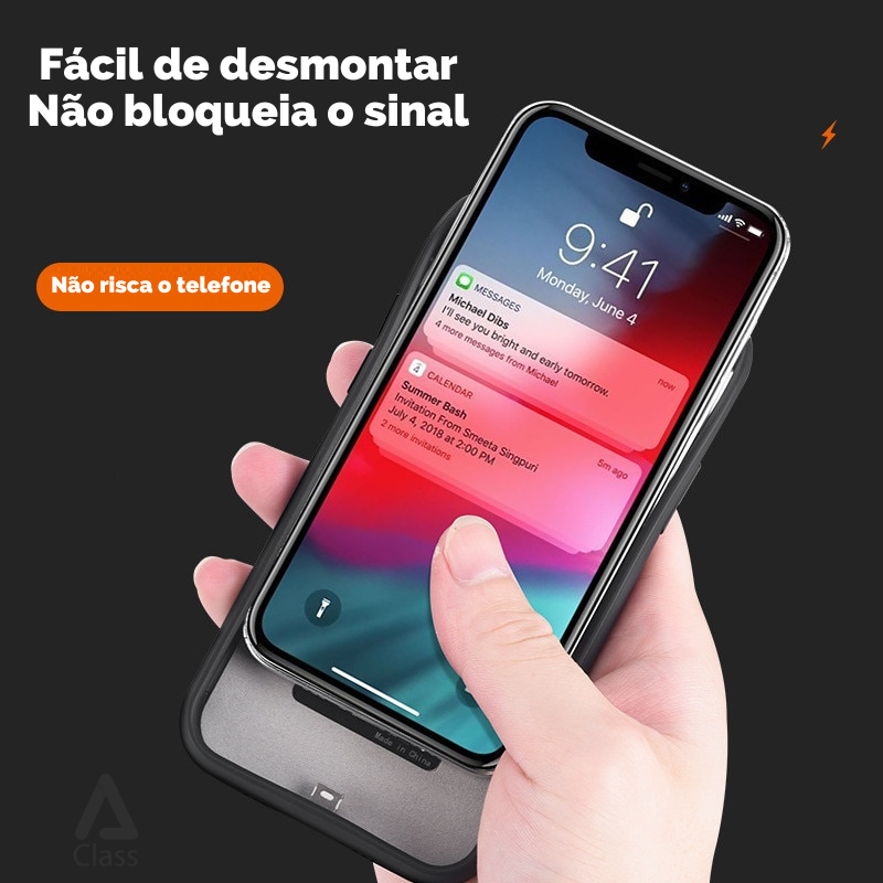 Capa Carregadora para iPhone - Bateria Externa Portátil