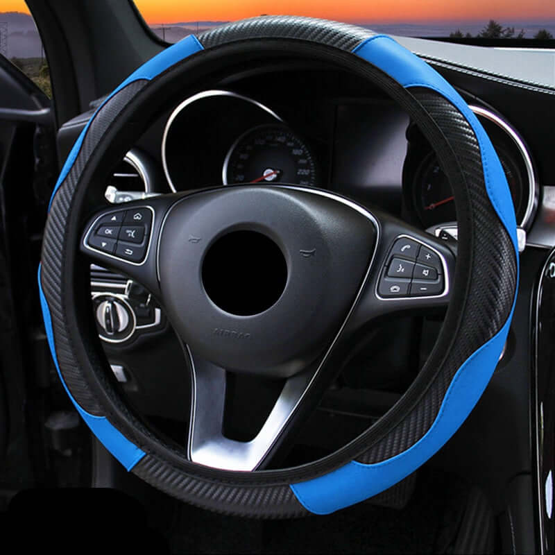Capa de Volante Universal em Couro para Veículos - Acessório Automotivo