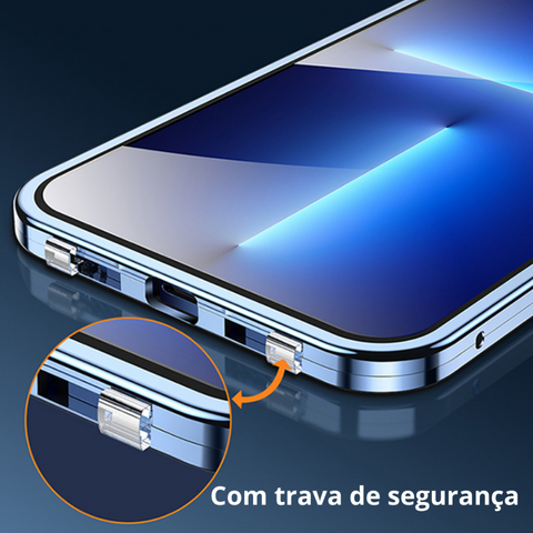 Capinha Magnética Blindada para iPhone - Proteção 360º com Tela de Privacidade