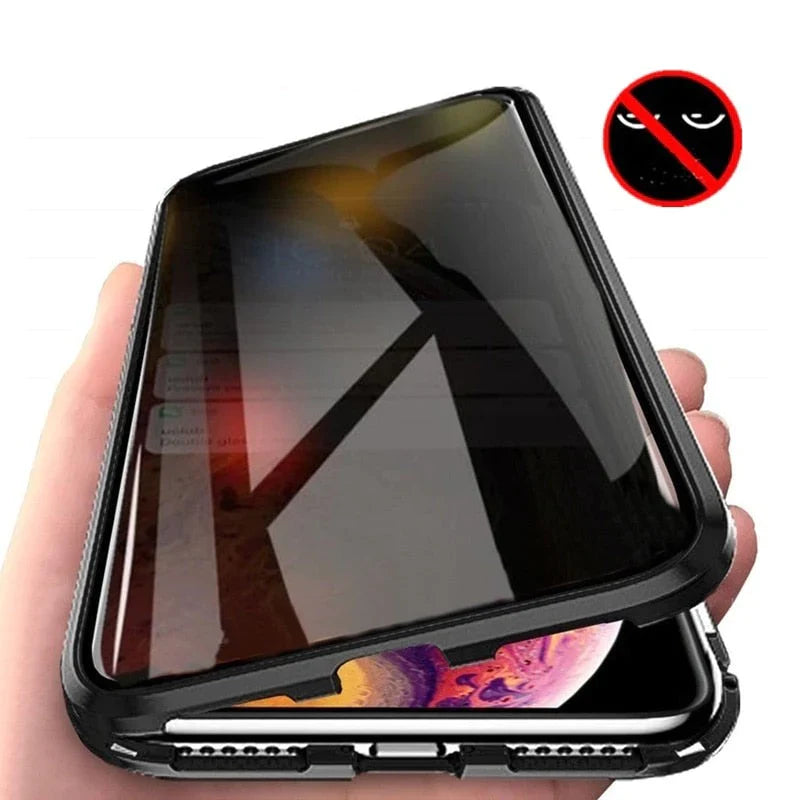 Capinha Magnética Blindada para iPhone - Proteção 360º com Tela de Privacidade
