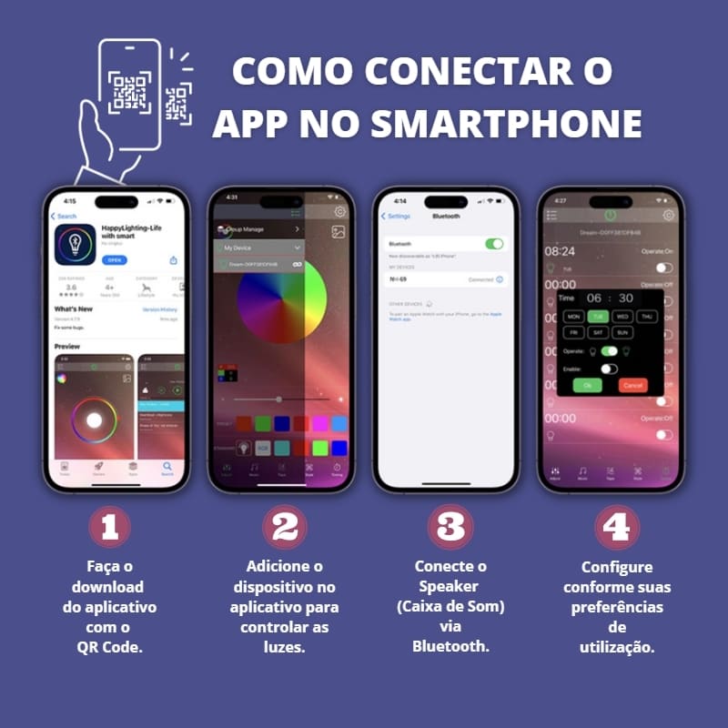 Carregador Indutivo para iPhone e Samsung com Despertador e Luminária Integrados