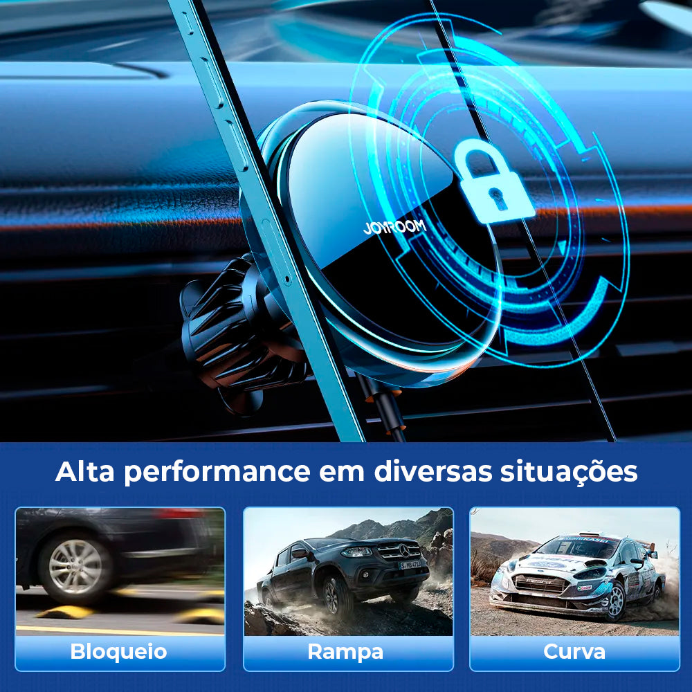 Carregador Magnético Automotivo Joyroom com Alta Absorção e Conexão Rápida
