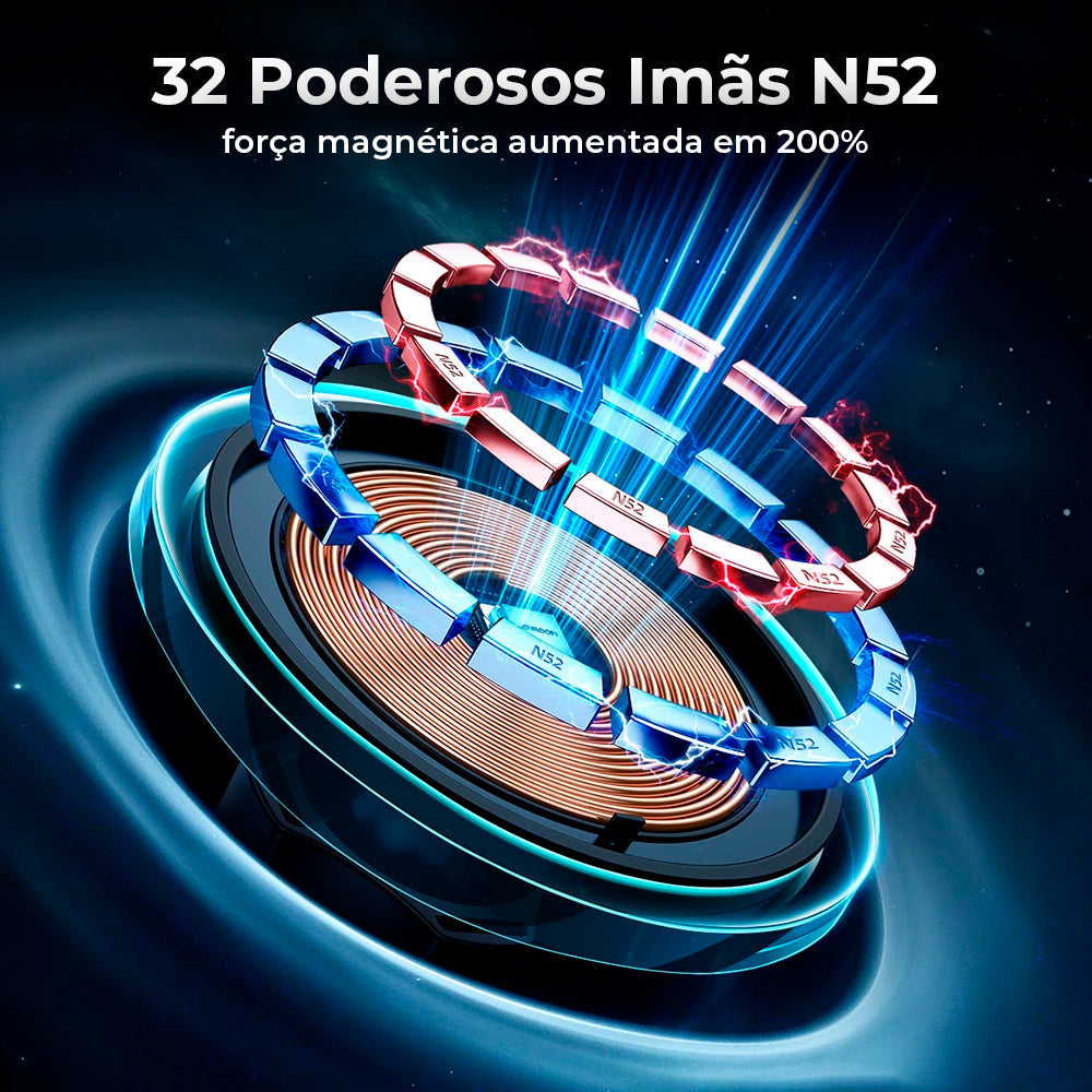 Carregador Magnético Automotivo Joyroom com Alta Absorção e Conexão Rápida