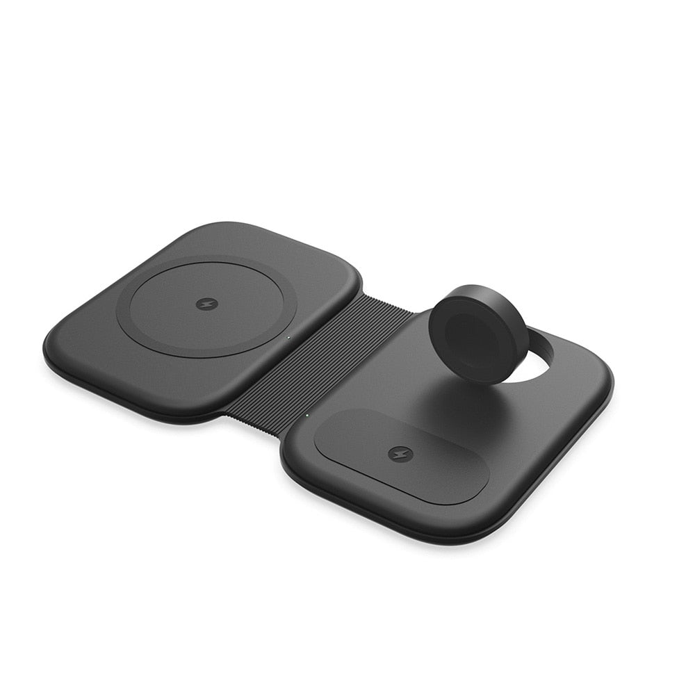 Carregador Magnético Sem Fio Duplo para Dispositivos Móveis