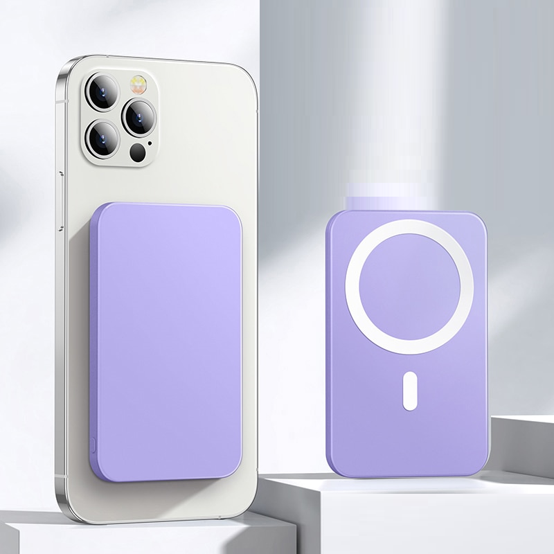 Carregador Portátil MagSafe Original - Power Bank 5000mAh com Conexão Magnética