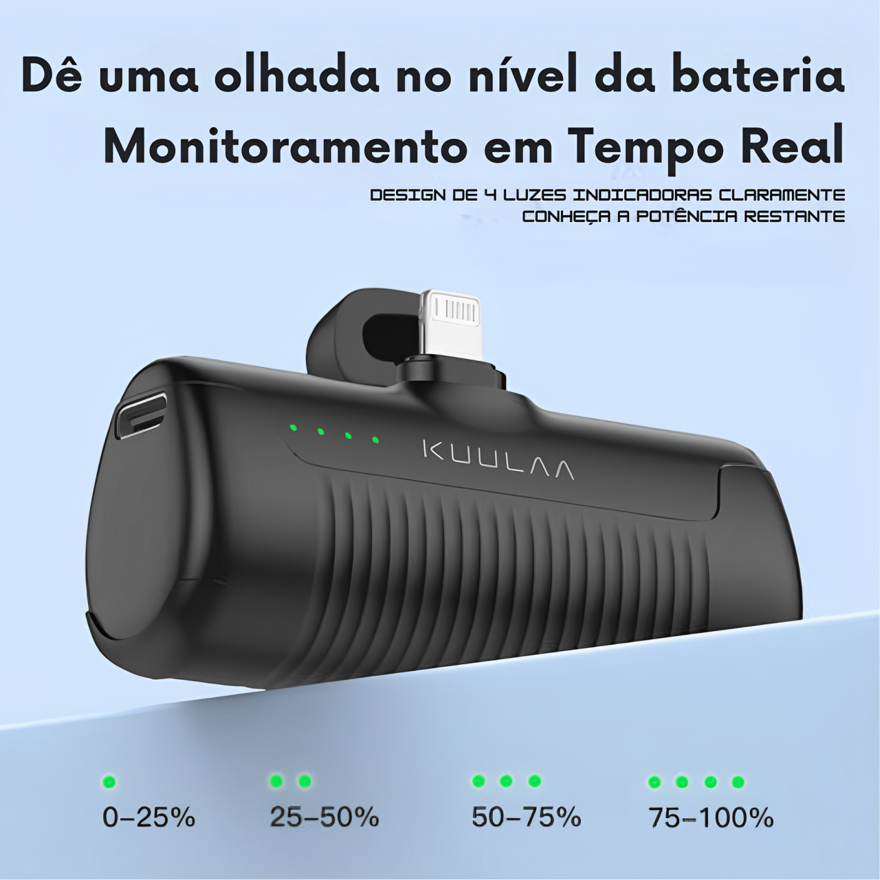 Carregador Portátil Mini Power Bank 4500mAh - Bateria Externa Compacta