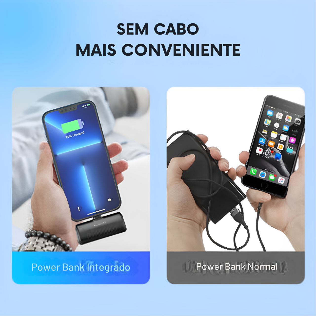 Carregador Portátil Mini Power Bank 4500mAh - Bateria Externa Compacta