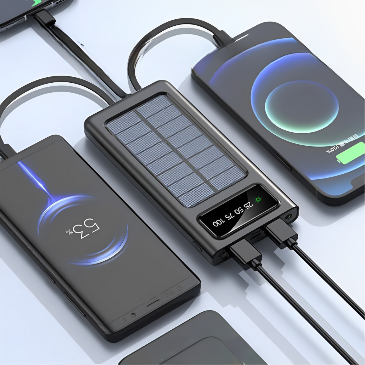 Carregador Portátil Solar de Alta Capacidade 200.000mAh