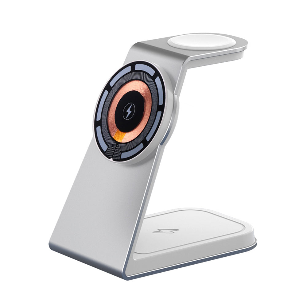 Carregador Sem Fio 3 em 1 MagSafe Transparente para iPhone e Acessórios