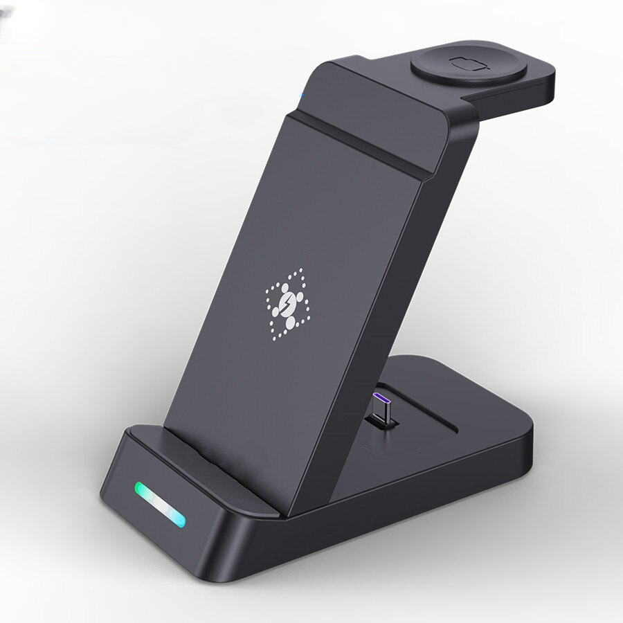 Carregador Sem Fio 3 em 1 para Dispositivos Samsung - Design Minimalista
