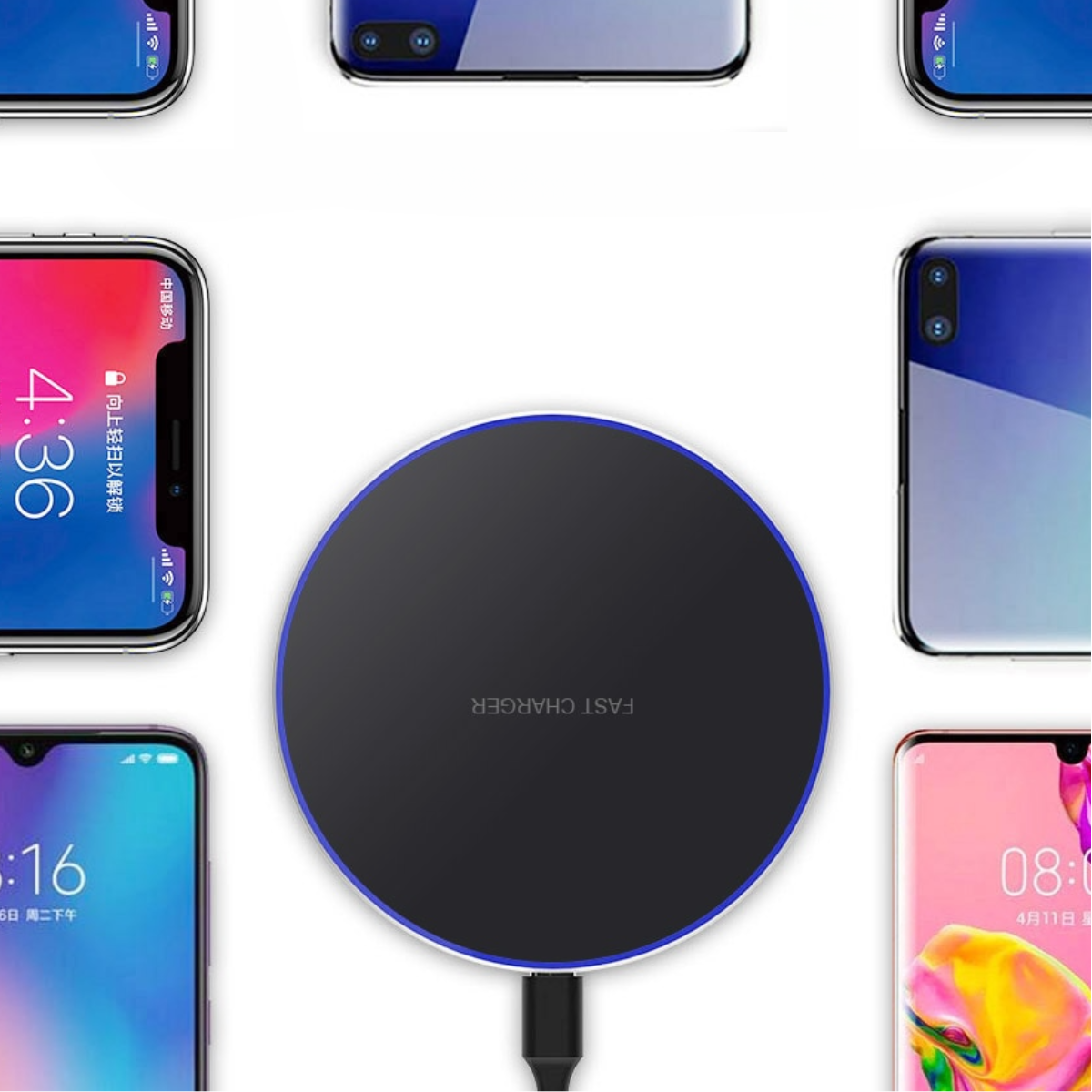 Carregador Sem Fio Rápido 60W - Carregamento Eficiente e Prático