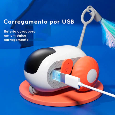 Carrinho Interativo para Gatos com Brinquedos e Acessórios