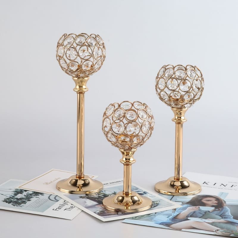 Castiçais de Velas Decorativos de Luxo - Suporte Elegante para Decoração