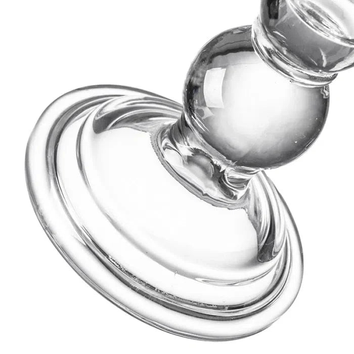 Castiçal de Pilar em Vidro Transparente para Decoração