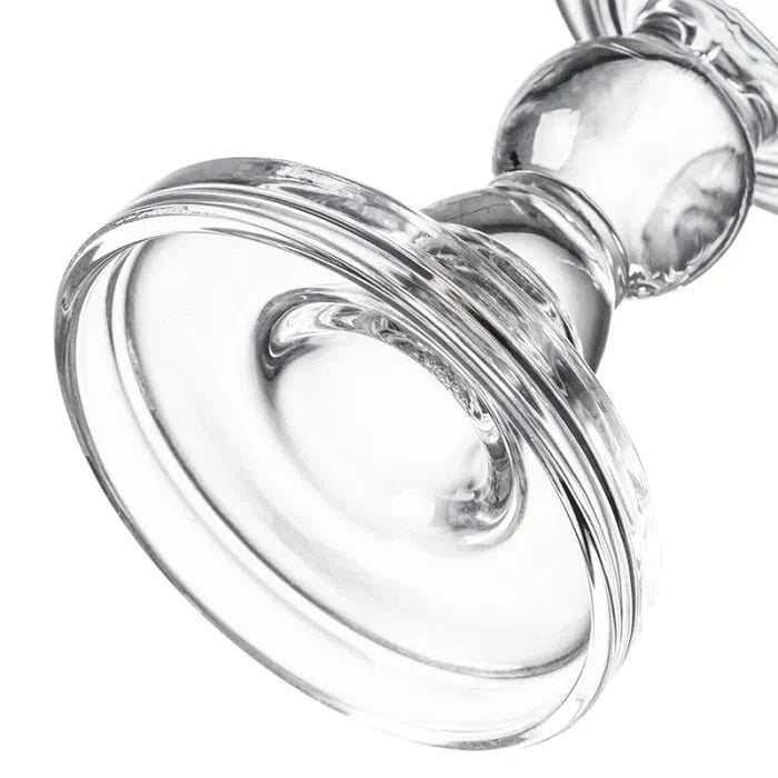 Castiçal de Pilar em Vidro Transparente para Decoração