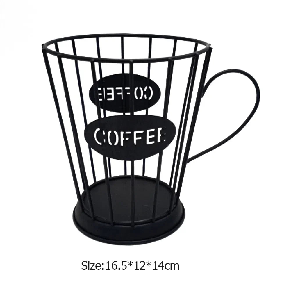 Cesta Vintage para Armazenamento de Cápsulas de Café - Organizador Estiloso para Cozinha
