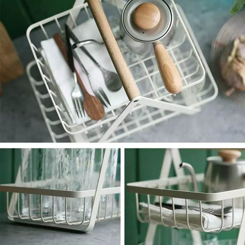 Fruteira de Mesa 2 Andares Ferro Moderna