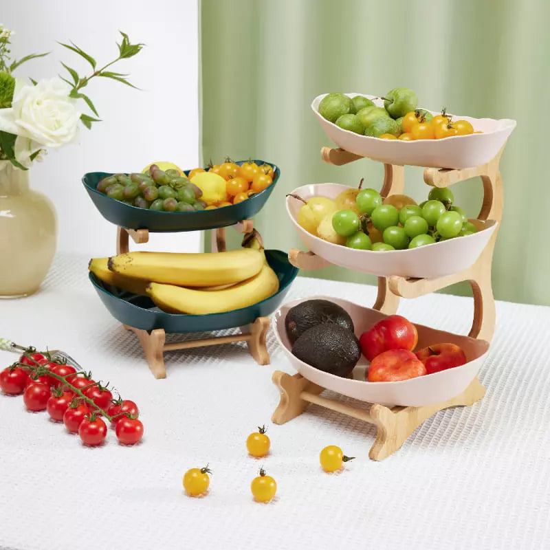 Fruteira de Mesa Cesta de Bambu Chique - Fruteira Decorativa