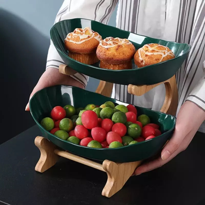 Fruteira de Mesa Cesta de Bambu Chique - Fruteira Decorativa